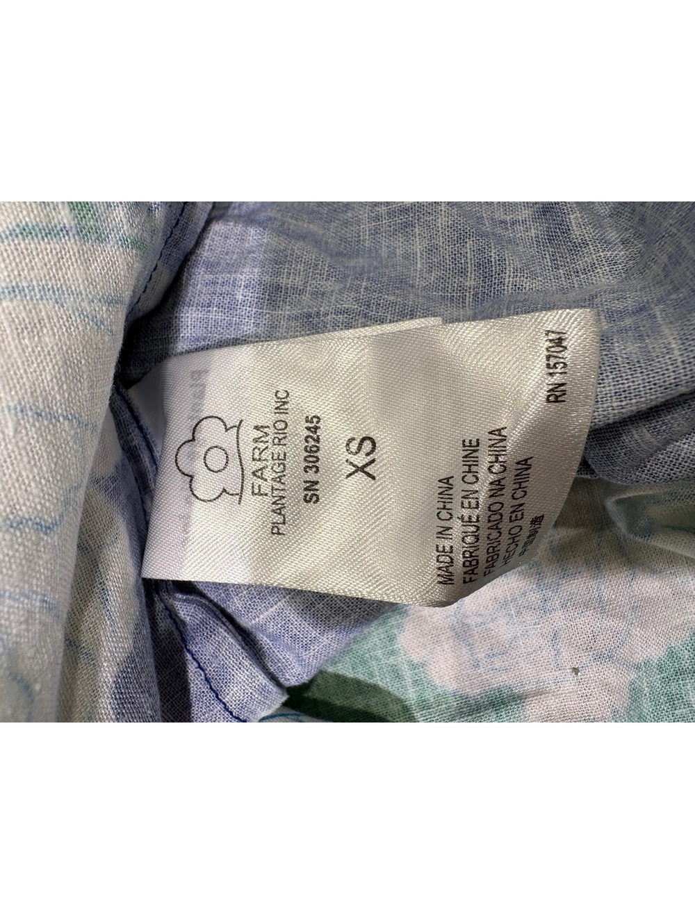 FARM Rio Soft Garden Linen Two-Piece Short Set - Size XS/S - Picture 8 of 15